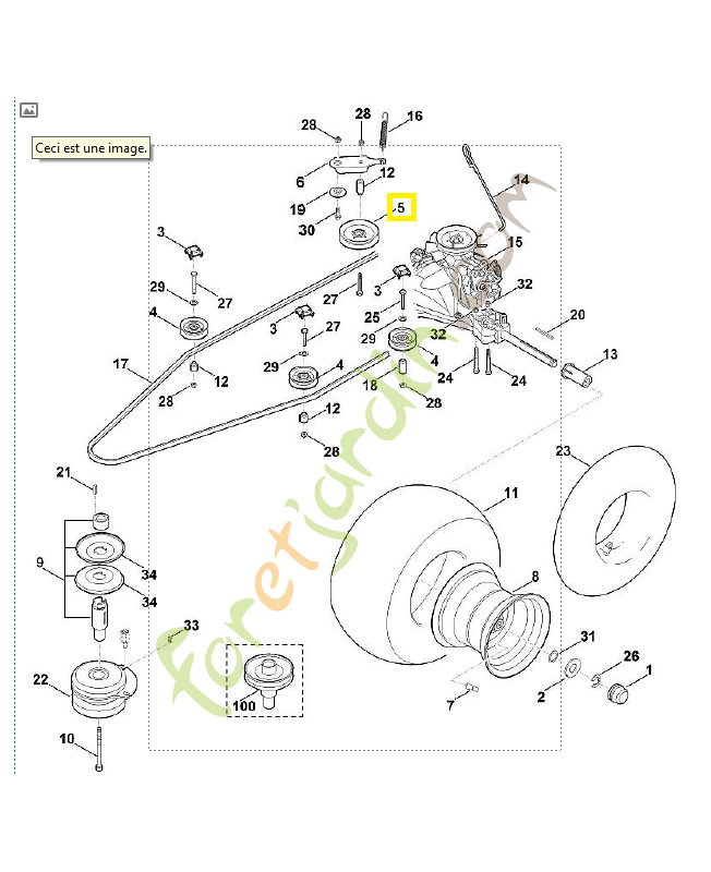 Galet tendeur 6170-760-1291. Pièce détachée Stihl