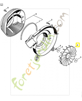 Turbine 4229-704-3400. Pièce de rechange Sithl 