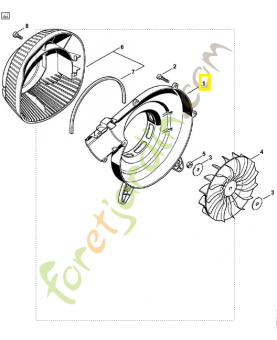 Carter turbine extérieur 4229-701-0613. Pièce de rechange Sithl / Vicking