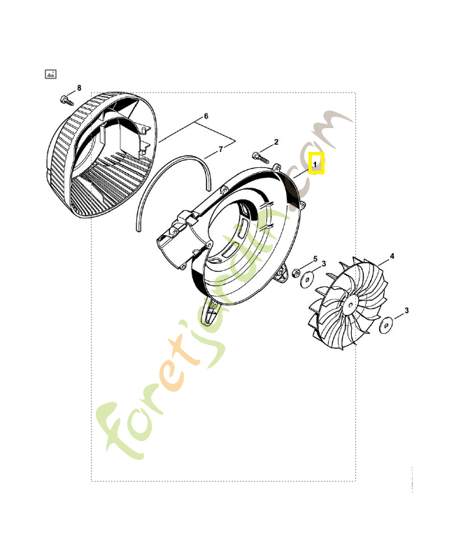 Carter turbine extérieur 4229-701-0613. Pièce de rechange Sithl / Vicking