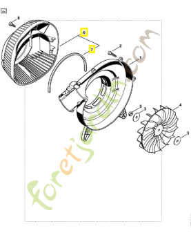 Grille de protection 4229-760-8100. Pièce détachée Stihl / Vicking