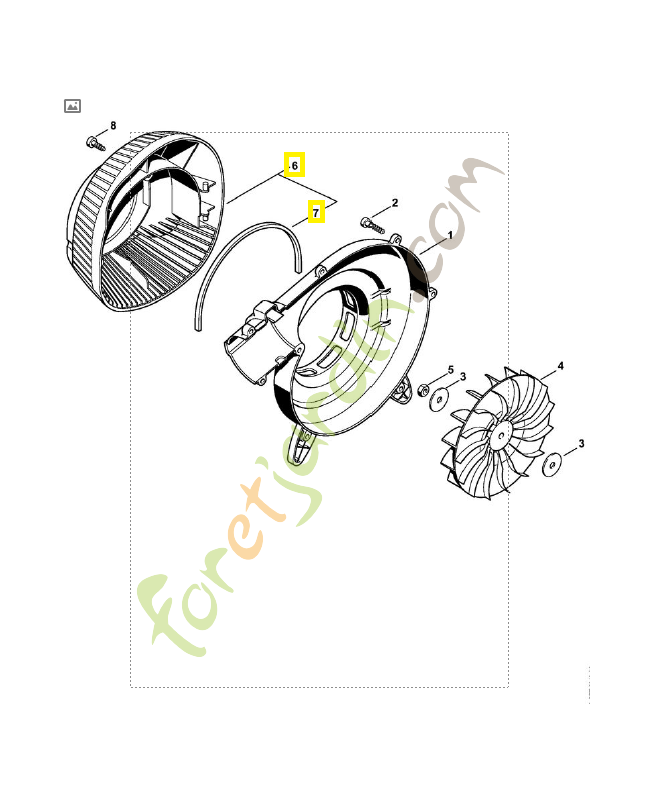 Grille de protection 4229-760-8100. Pièce détachée Stihl / Vicking