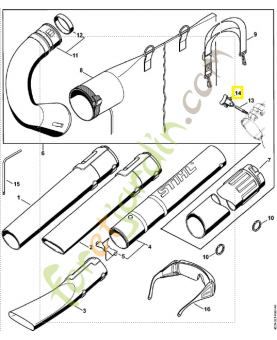Écrou étoile 4229-716-6700. Pièce de rechange Sithl / Vicking