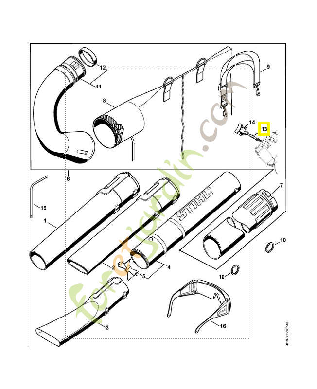 Vis à embase 4229-716-6800. Pièce de rechange Sithl / Vicking