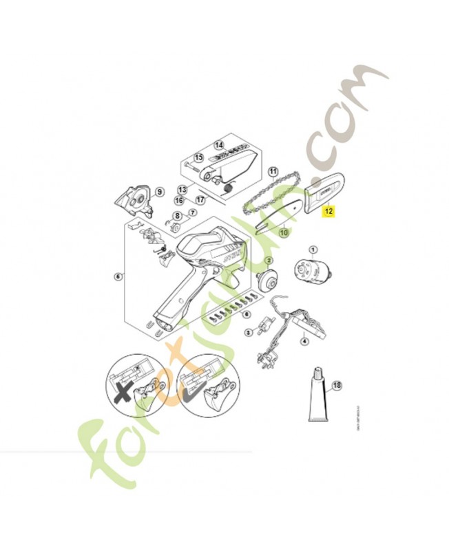 Protège-chaîne 0000-792-9164. Pièce détachée Stihl / Vicking