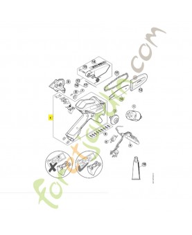 Jeu de pièces carter de poignées GA01-007-4600. Pièce détachée Stihl / Vicking