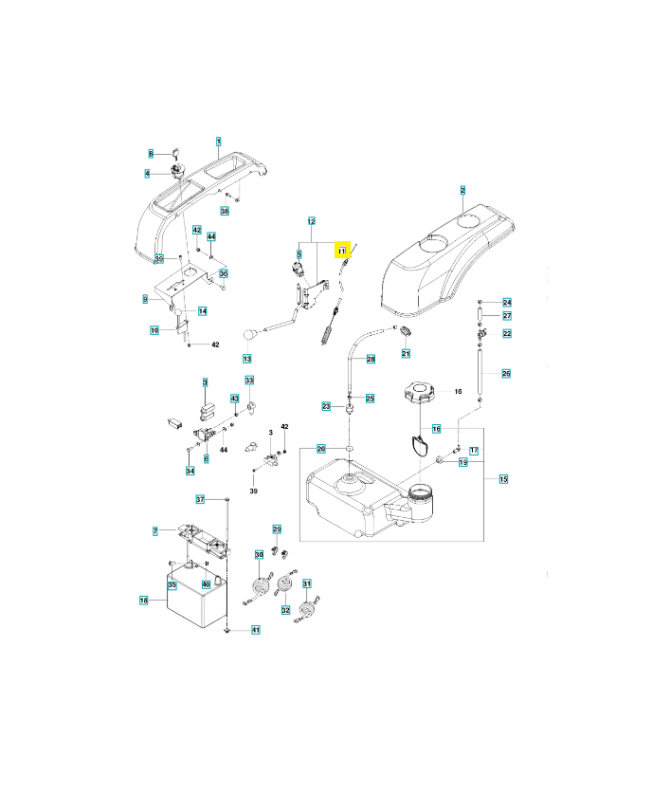 Câble embrayage de lame 532193235. Pièce de rechange Husqvarna