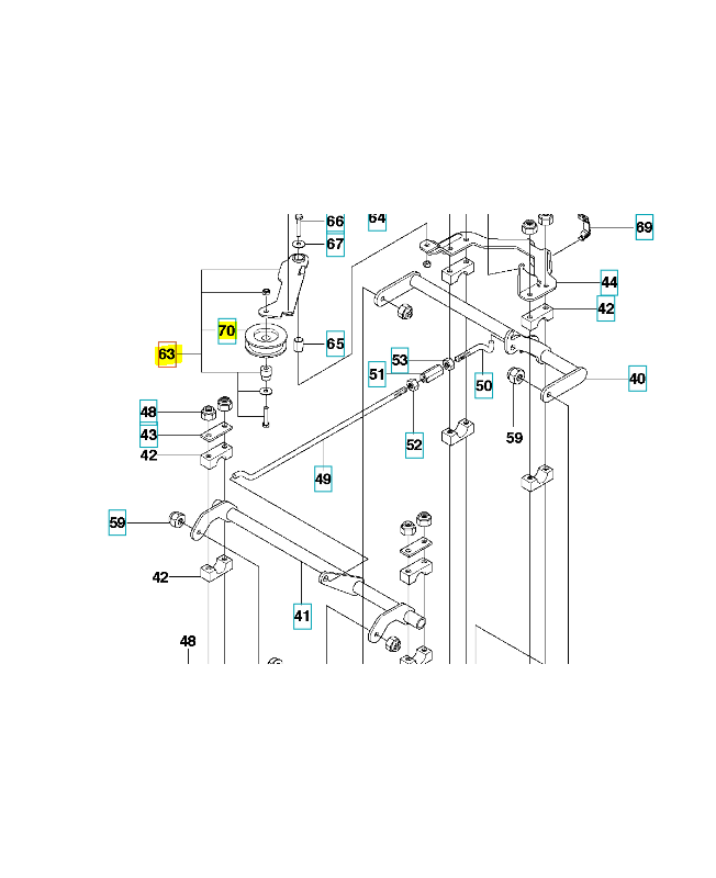 tendeur de courroie complet
