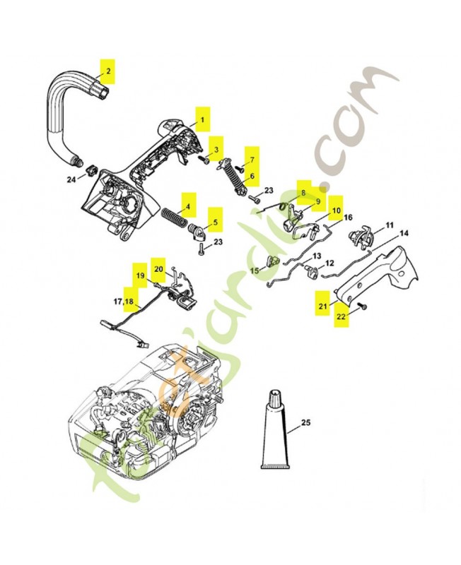 Carter de poignee complet 1145-790-1008
