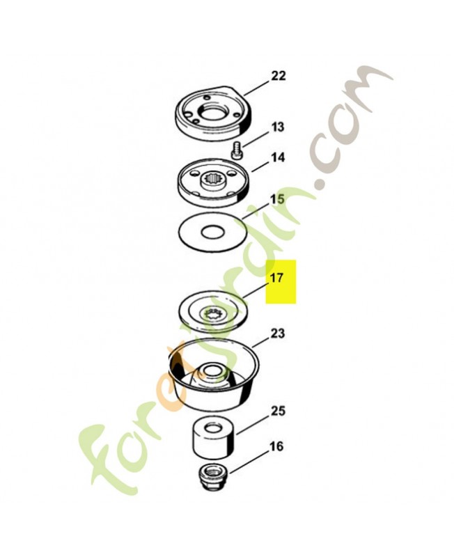 Rondelle de pression 4128-713-1600. Pièce de rechange Sithl
