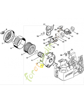 Socle de filtre 4221-124-3401. Pièce de rechange Sithl / Vicking