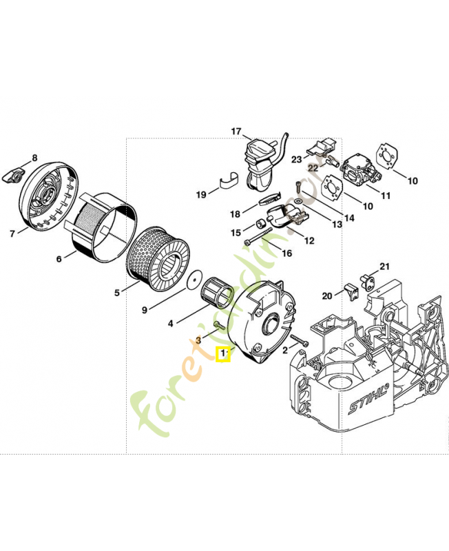 Socle de filtre 4221-124-3401. Pièce de rechange Sithl / Vicking