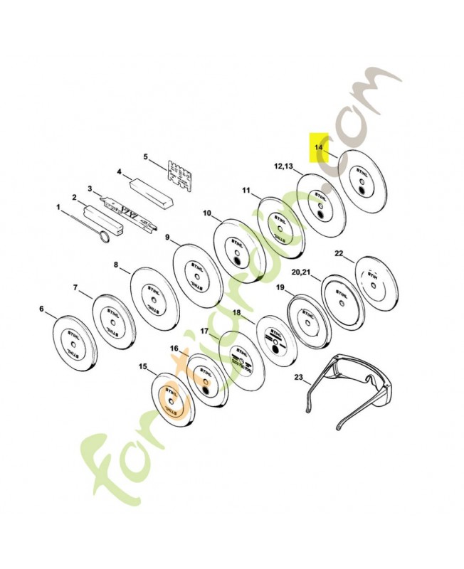 Meule 140x3.2x12 référence 5203-750-7013 Meule 140x3.2x12 référence 5203-750-7013