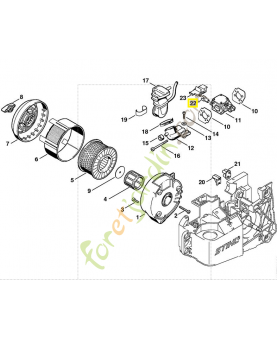 Levier volet démarrage 4221-121-6150. Pièce de rechange Sithl / Vicking