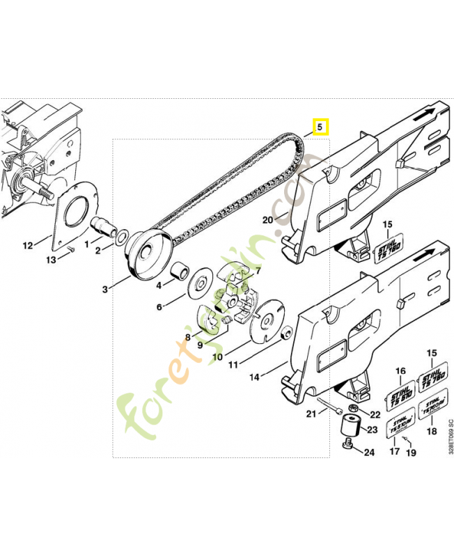Courroie 9490-000-7892. Pièce détachée Stihl / Vicking