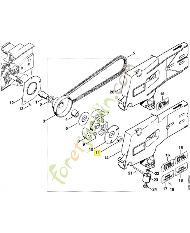 Écrou 9211-260-1470. Pièce de rechange Sithl / Vicking