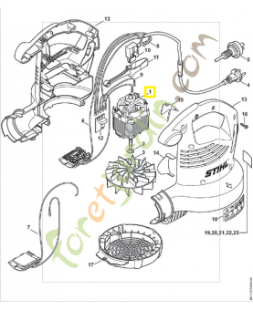 Moteur électrique 230 V/50 Hz 4811-600-0204. Pièce de rechange Sithl / Vicking