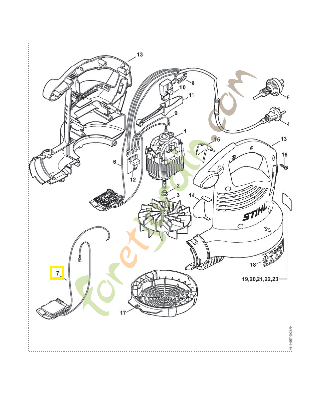 Faisceau de câbles 4811-440-3004. Pièce de rechange Sithl / Vicking