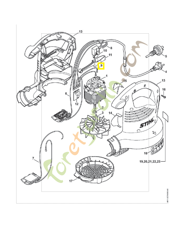 Câble 6440 440 1921. Pièce de rechange Sithl / Vicking
