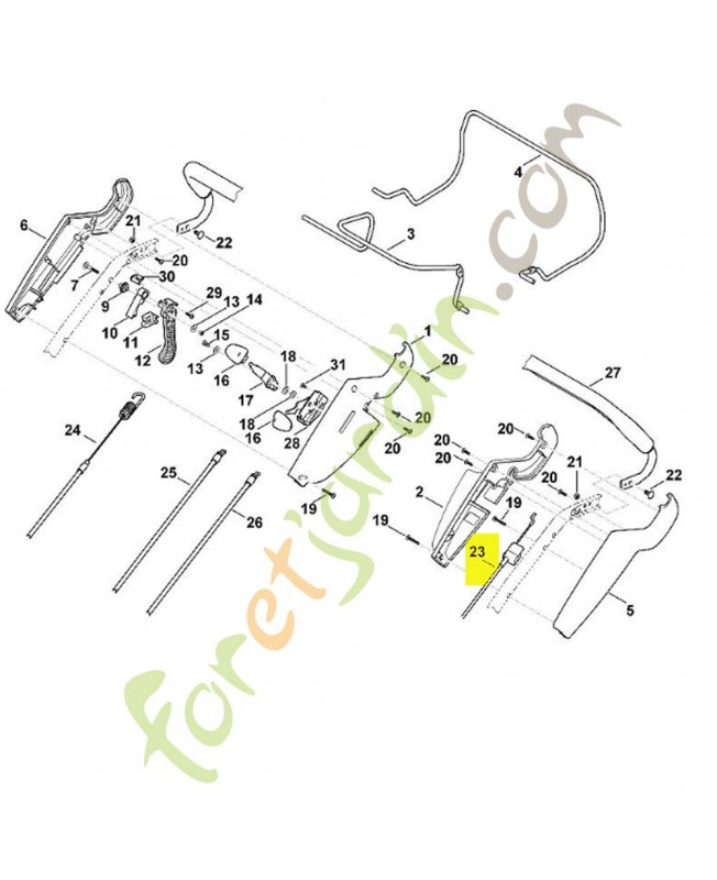 Cable de traction 6360-700-7510. Pièce de rechange Sithl 