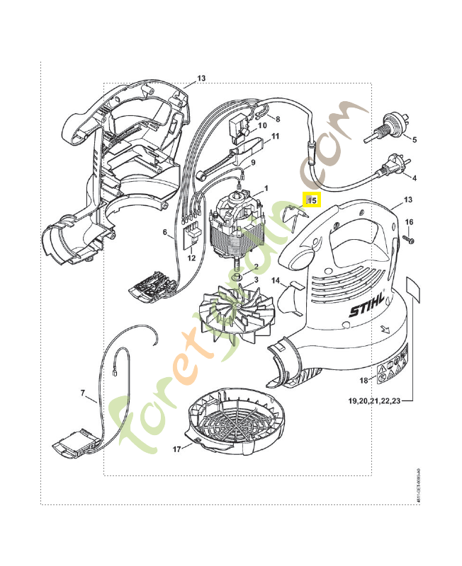 Volet 4811-791-6600. Pièce de rechange Sit