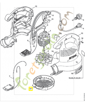 Grille de protection 4811-706-8001. Pièce détachée Stihl 