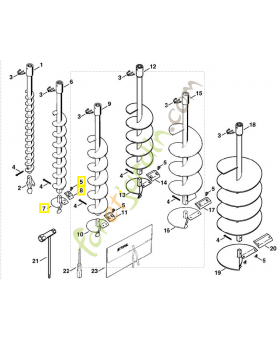 Tête de la mèche Ø 60 mm 4404-680-3051. Pièce de rechange Sithl / Vicking