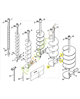 Tête de la mèche Ø 150 mm 4404-680-3054. Pièce de rechange Sithl / Vicking