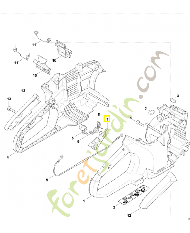 Levier de commande 4864-435-2401. Pièce de rechange Sithl / Vicking