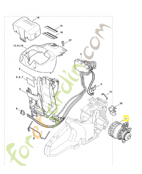 Moteur électrique 4864-600-0201. Pièce de rechange Sithl / Vicking
