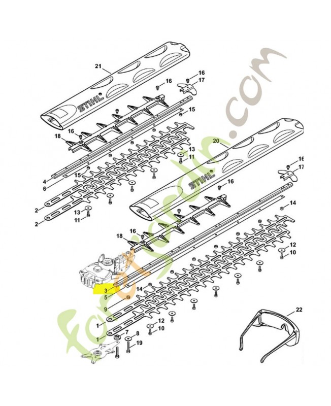 Glissiere de guidage 620mm 4851-713-6706