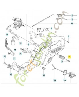 Anti vibration élément 586312103. Pièce détachée Husqvarna 