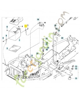 Relais de démarreur 544439801. Pièce de rechange Husqvarna 