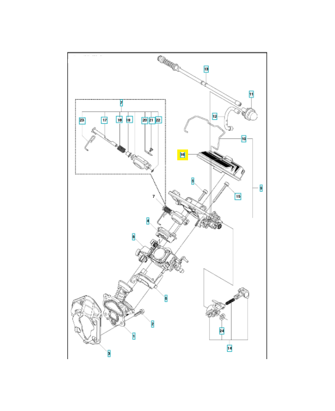 Filtre à air 544080801. Pièce de rechange Husqvarna