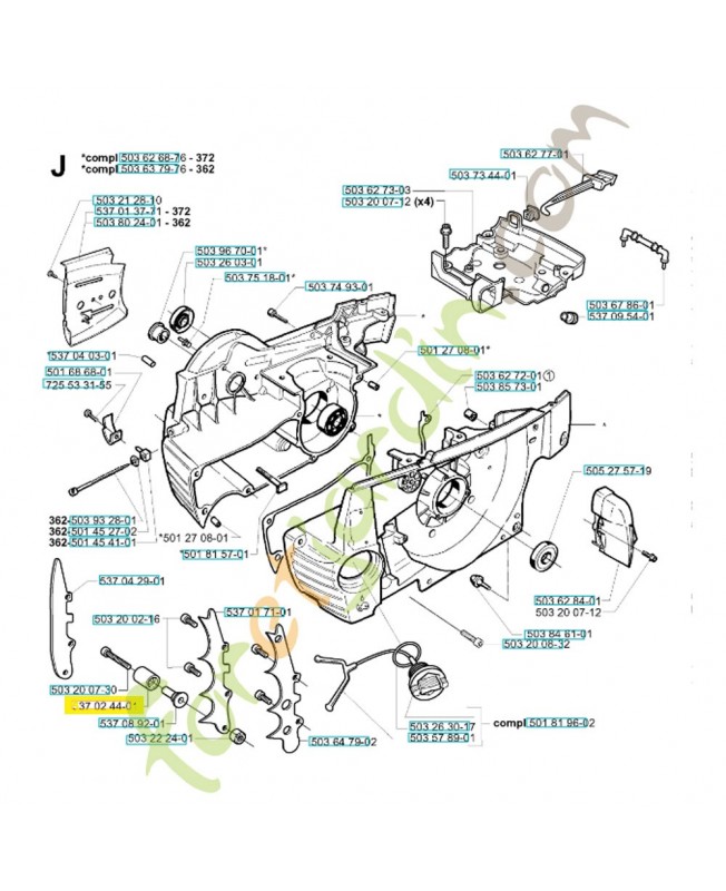 Protecteur 537024401. Pièce de rechange Husqvarna