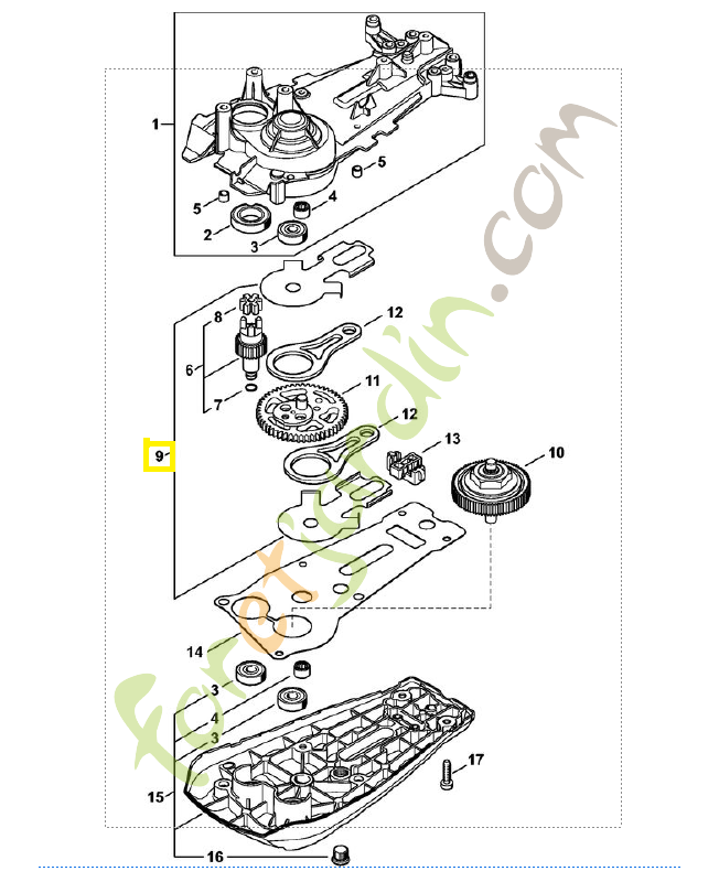 Tôle de butée 4869-640-8200. Pièce détachée Stihl / Vicking