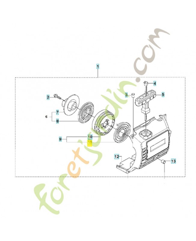 Ressort de rappel 503859001. Pièce de rechange Husqvarna