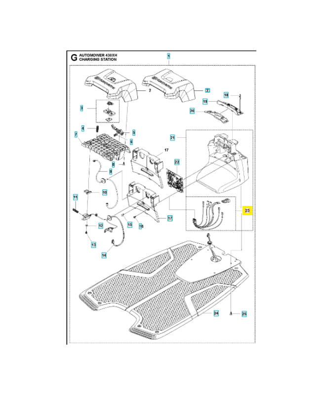 kit de câble 588478901. Pièce détachée Husqvarna Remplace référence 588478901
