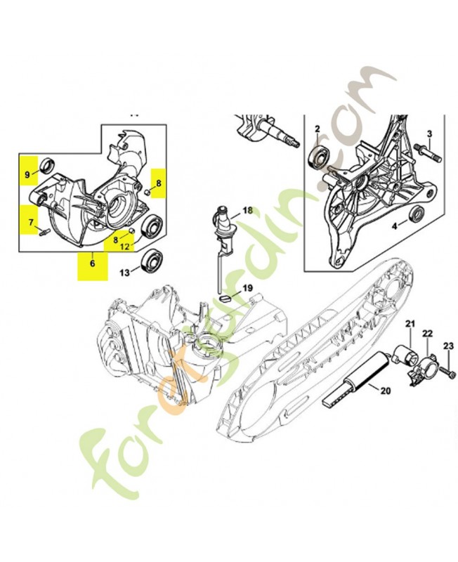 Demi-carter vilebrequin