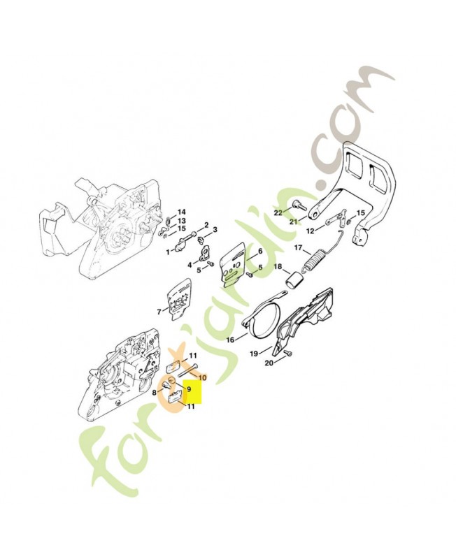 Piece de guidage Stihl Réf 1121-664-2800 - Pièce détachée Stihl / Vicking