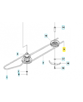 courroie 589531101 - Pièce détachée Husqvarna