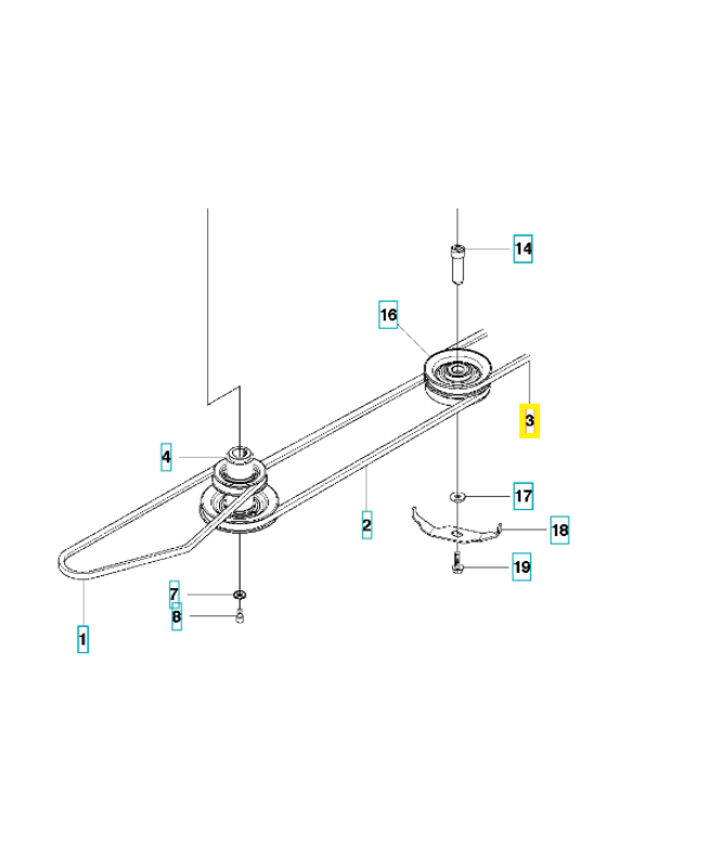 courroie 589531101 - Pièce détachée Husqvarna