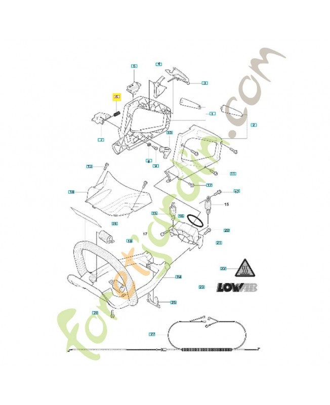 Ressort de rappel 503770601. Pièce de rechange Husqvarna