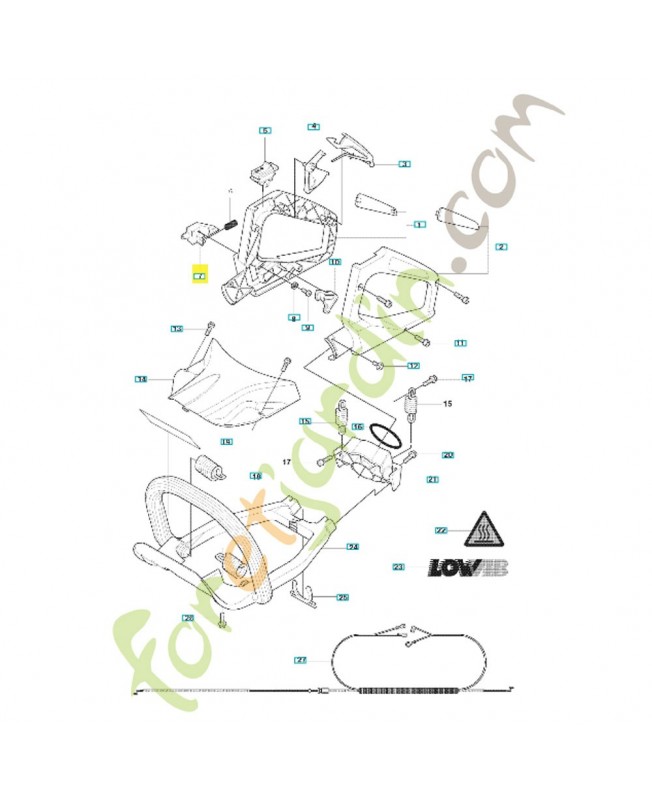 Bouton de blocage 503770501. Pièce de rechange Husqvarna