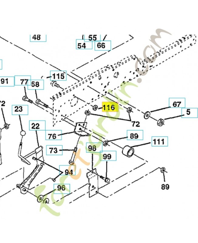 Ecrou frein embase 5/16-18