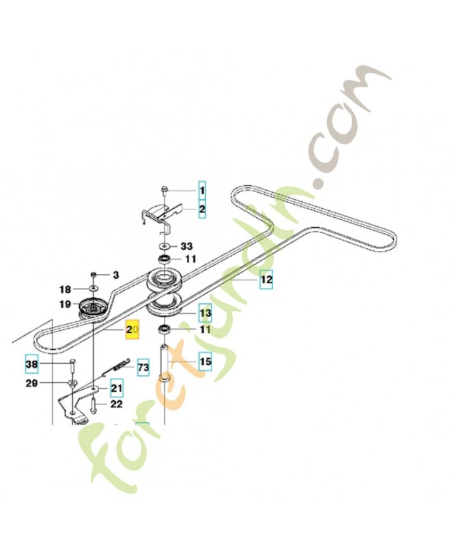 Courroie husqvarna 589532801. Pièce détachée Husqvarna