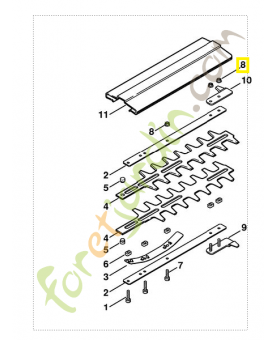 Ecrou six pans m5-12 9220-263-0702. Pièce de rechange Sithl / Vick