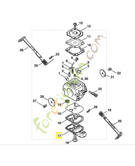 Couvercle carburateur 4128-121-0800. Pièce de rechange Sithl / Vicking