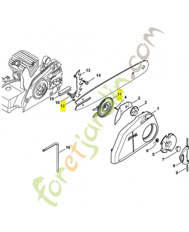 Rondelle reference 1123-660-3001 stihl