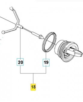 BOUCHON DE RÉSERVOIR COMPLET 577878603. Pièce de rechange Husqvarna